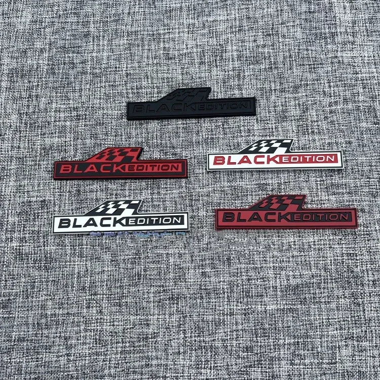 Car Body Emblem Rear Trunk Badge Sticker BLACK EDITION Decal for Mazda Honda Mercedes Benz Tesla Volkswagen Jeep Land Rover KIA