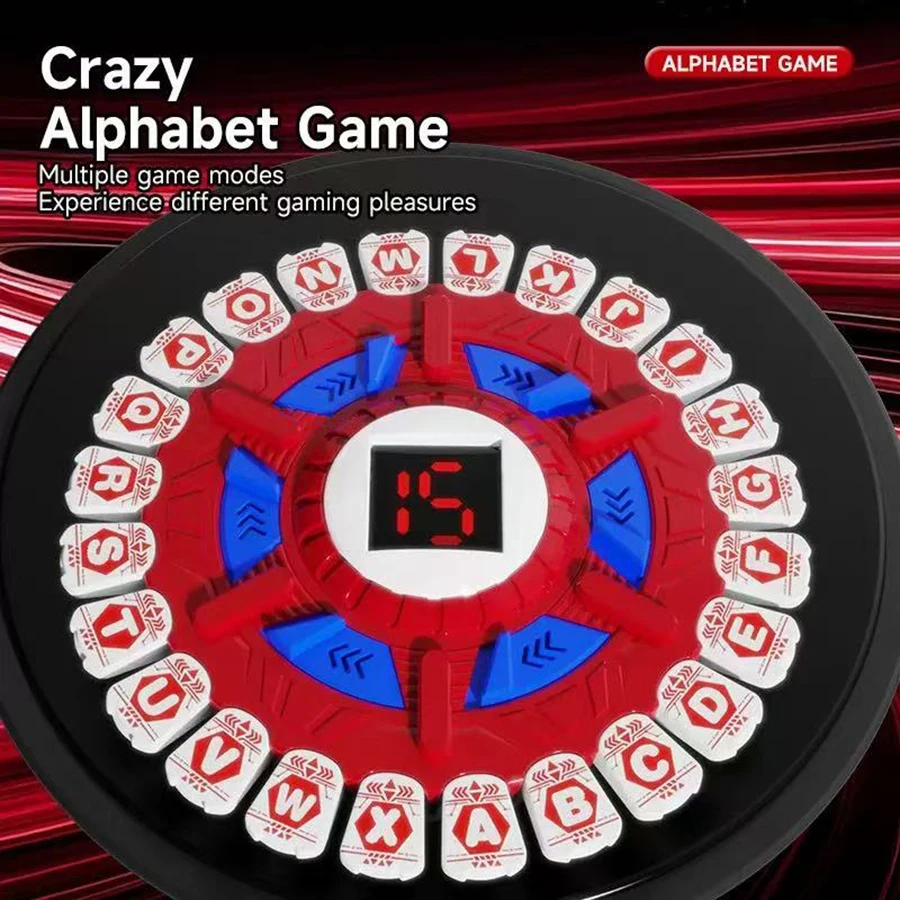 1set24-Key Crazy Alphabet Board Game 36 Cards 144 Categories Fast Rhythm Word Game 3D Early Learning Fast-Paced Board Game Party