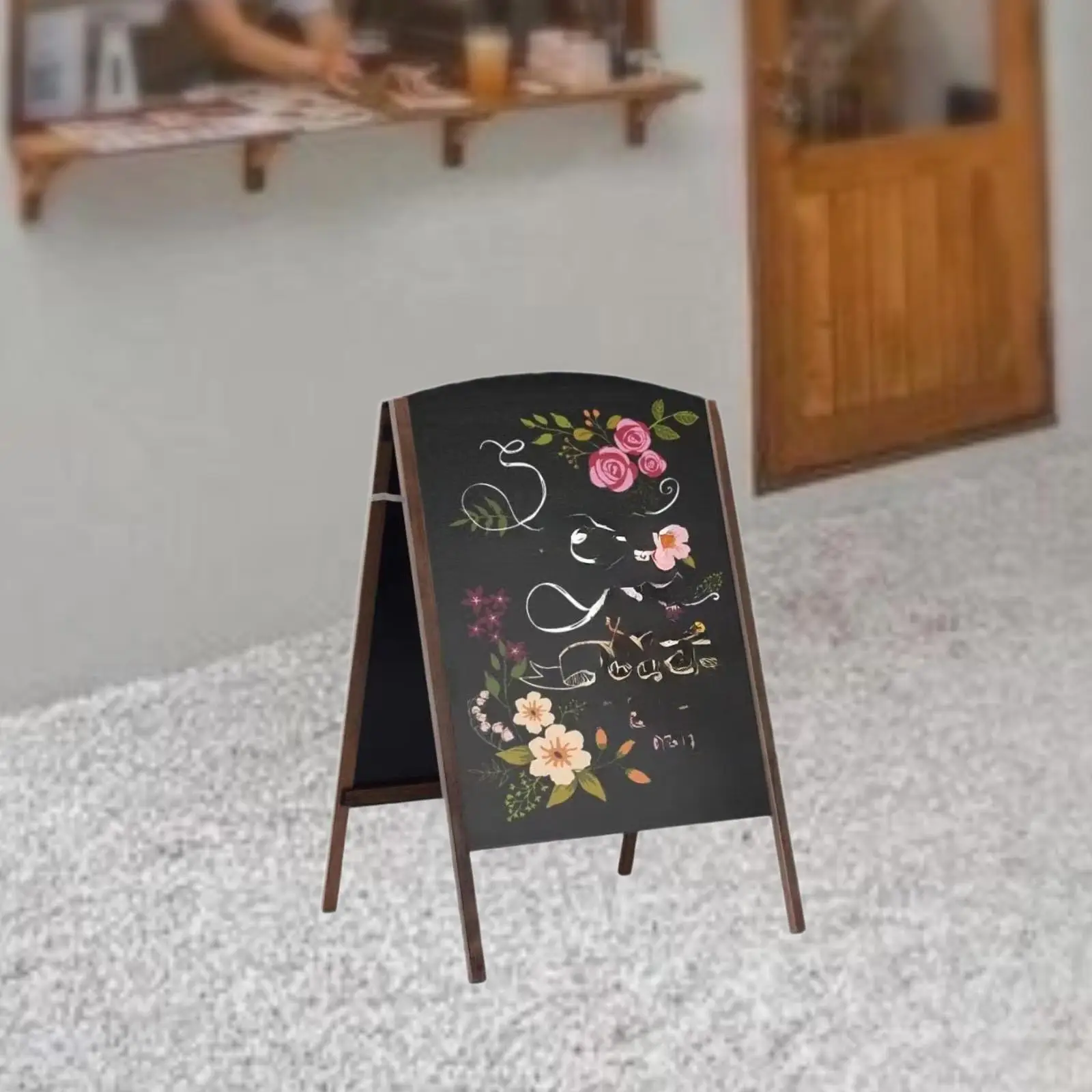 Chalkboard Signs Wooden Blackboard Party Decoration Adjustable Angle Reusable Food Signs Menu Board Message Boards for Food