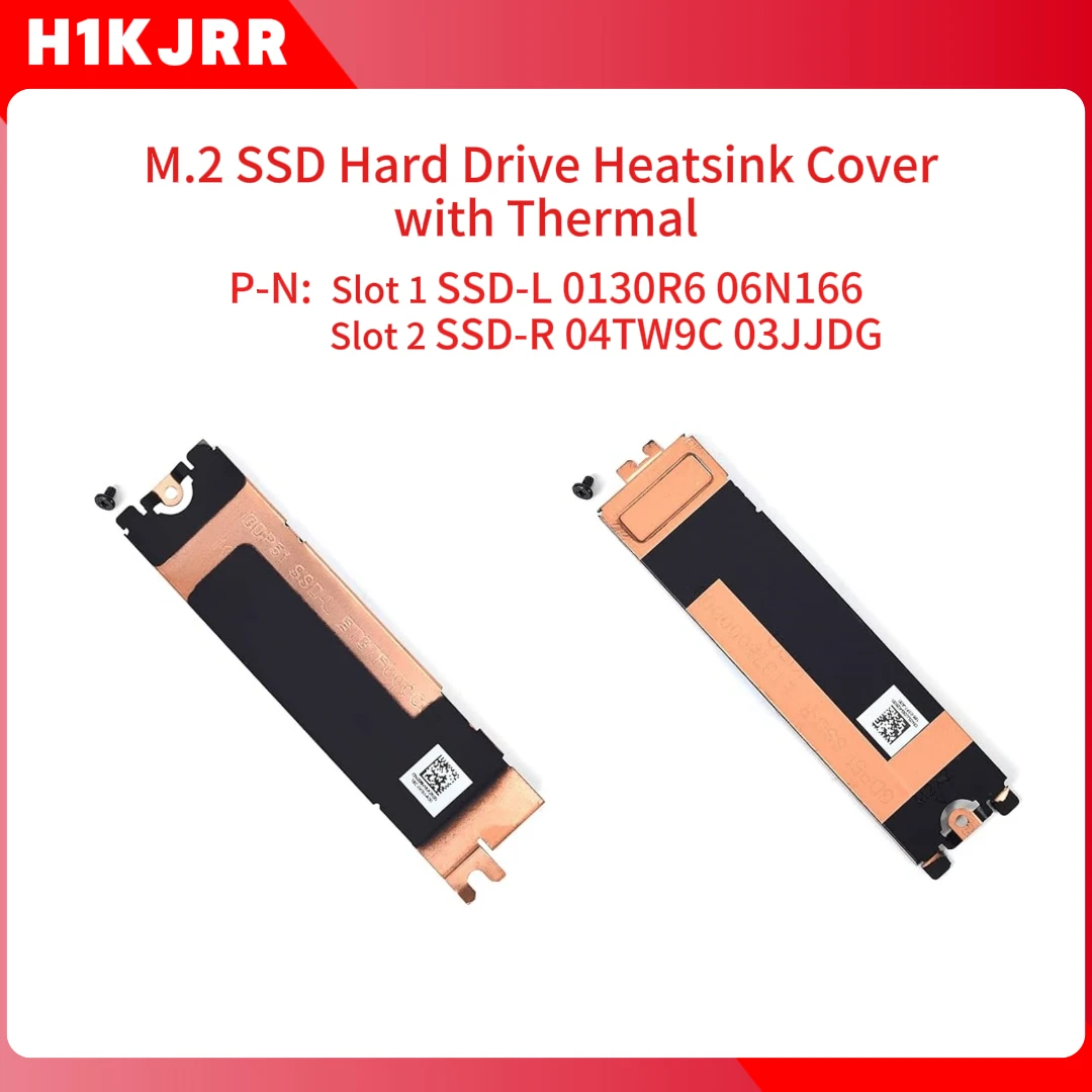 M.2SSD Hard Drive Heatsink Cover with Thermal for DellXPS15 9530 9520 9510 9500 P/N: Slot1/2 SSD-L/R 0130R6 06N166 04TW9C 03JJDG
