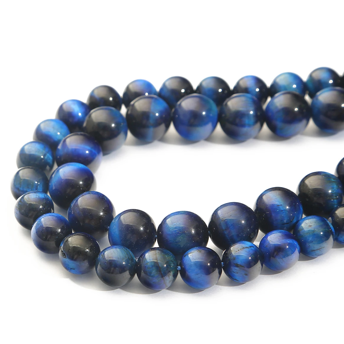 4mm-12mm Dunkelblaue Tigerauge-Natursteinperlen, lose runde Spacer-Perlen für DIY-Schmuckherstellung, Armband, handgefertigte Accessoires – Detail 2
