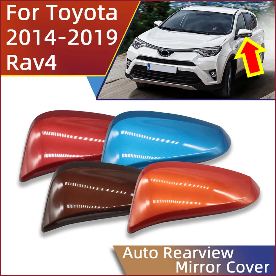 Rearview Mirror Cover Cap For Toyota Rav4 2014 2015 2016 2017 2018 2019 High Quality Door Wing Outside Housing Shell Hood Lid