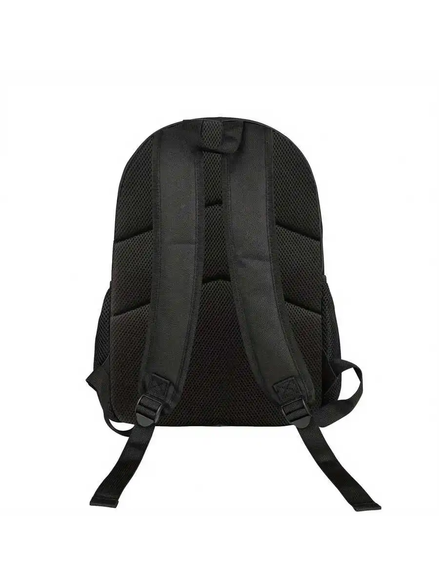 

Black Polyester Backpack With Adjustable Straps For Adults College Travel