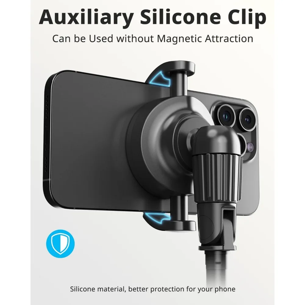 حامل ثلاثي مغناطيسي مقاس 72 بوصة مع جهاز تحكم عن بعد لأجهزة iPhone وAndroid، حامل سيلفي قابل للتمديد متوافق مع MagSafe #5