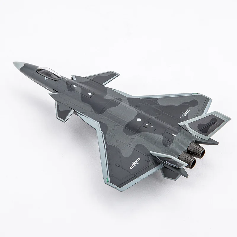 Modelo de avión de J-20 de espuma, simulación de bombardero, aleación de combate, transporte, juguete, 1: 144