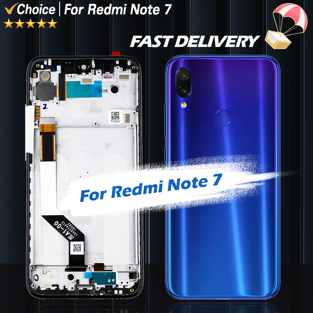 Display Screen For Xiaomi Redmi Note 7 LCD Display Touch Screen Digitizer With Frame For Redmi Note 7 Replacement