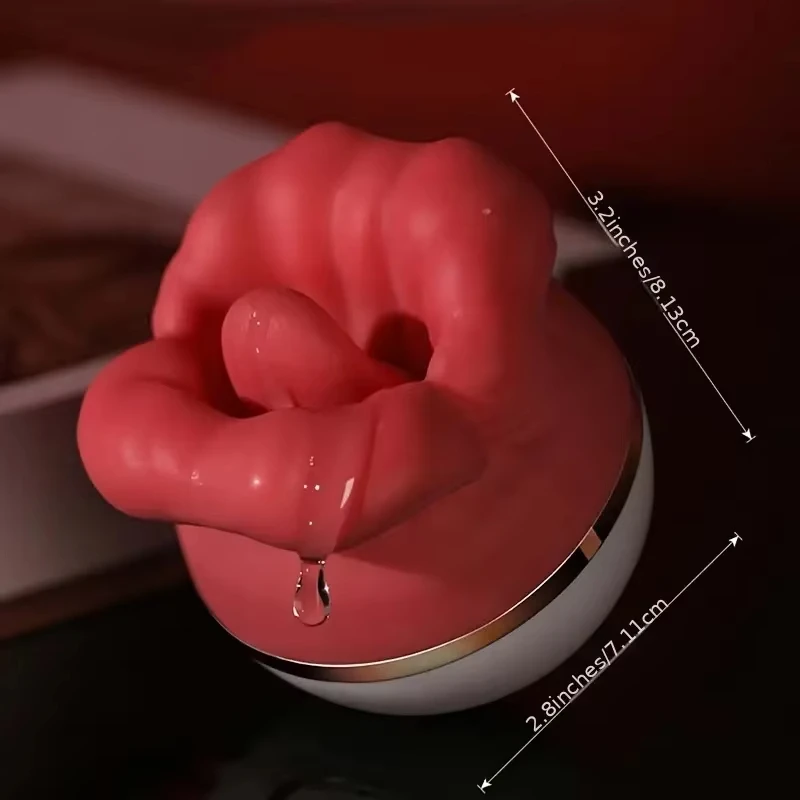 1pc Rose Red Lips Vibrator Vagina Tongue Clitoral Stimulator g-spot Massager Female Masturbator Adult Erotic Products view 2
