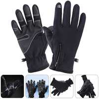 Warm Waterproof Gloves Half Finger M Size Polar Fleece Windproof Cycling Skiing Touch Screen Winter Outdoor Gloves