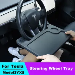 Table Desk For Tesla Model 3 Y X S Car Steering Wheel Laptop Tray Food Desk Portable Office Table for Tesla Model3 ModelY