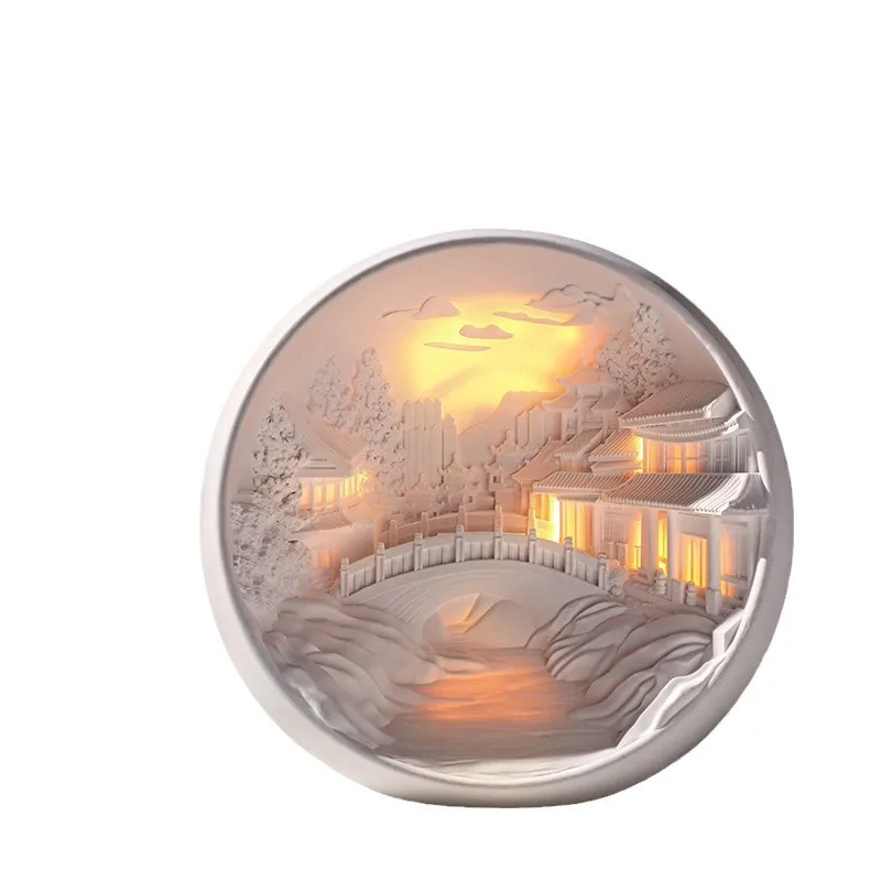 

Qingming Shanghetu Planet Aromatherapy Atmosphere Diffuser Stone Night Light New Year's Gift Living Room Bedroom Advanced