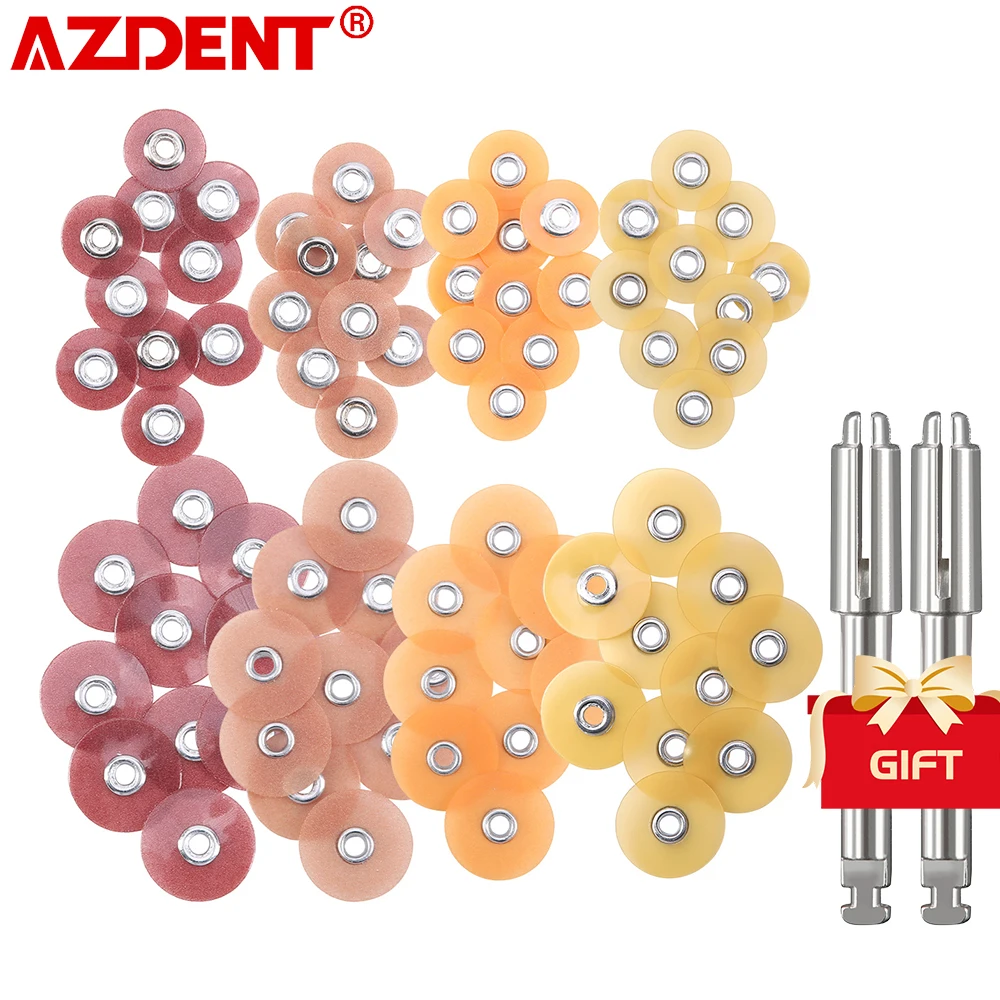 

50Pcs AZDENT Dental Finishing and Polishing Discs Composites Ceramics and Glass Ionomer Restorations 135℃ Autoclavable