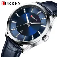 Reloj de Cuarzo CURREN 8365 para Hombre, Minimalista, Resistente al Agua, con Correa de Cuero, Estilo Ejecutivo