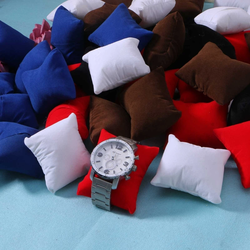 10 Pieces Bracelet Watch Pillow Small Multicolor Pillow Jewelry Bracelet Cushion Holder Pillow 40GB