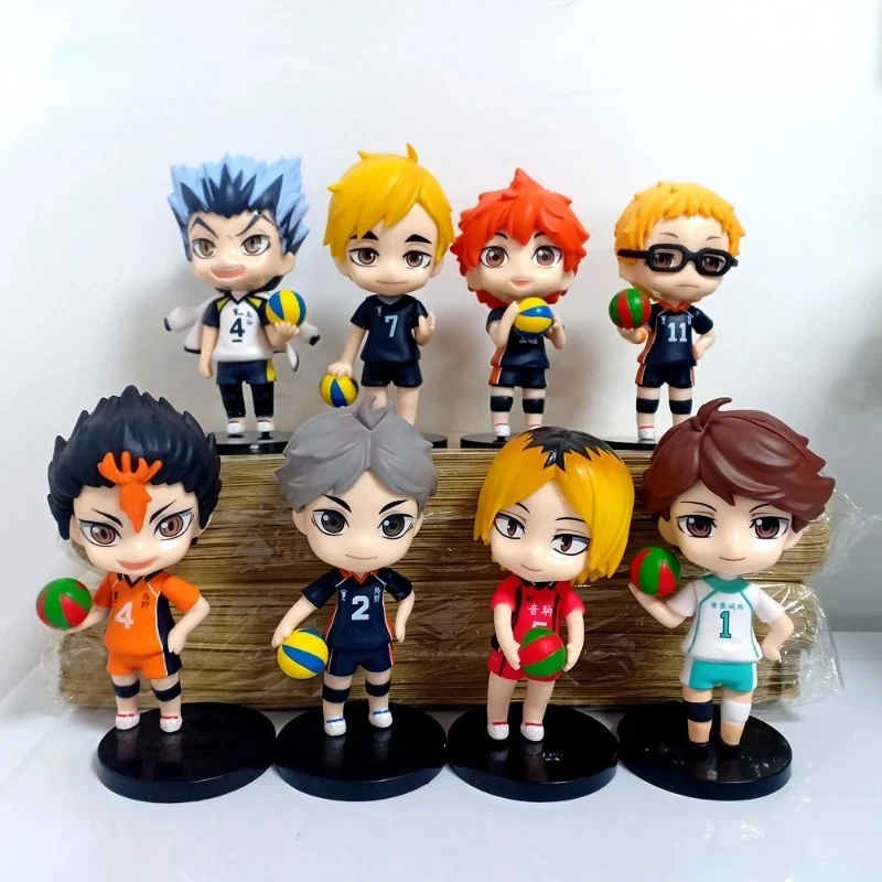 1pc random color Haikyuu!! Figure Series: 10cm Action Figures of Volleyball Team with Tooru Oikawa and Koushi Sugawara Models