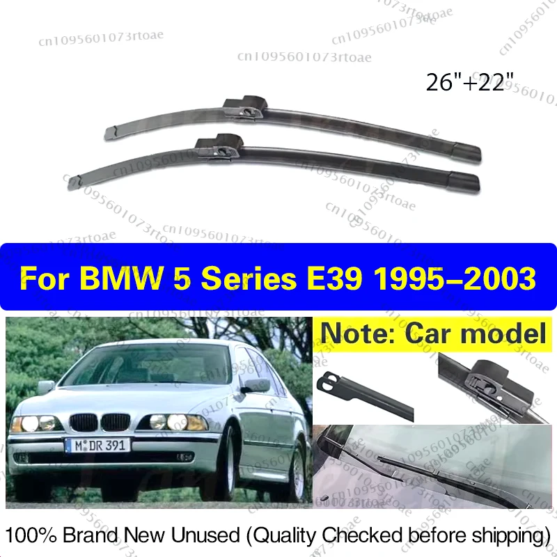 

2pcs For BMW 5 Series E39 525i 528i 530i 540i M5 1995 - 2003 Wiper Front Wiper Blades Windshield Windscreen Front Window 26"+22"