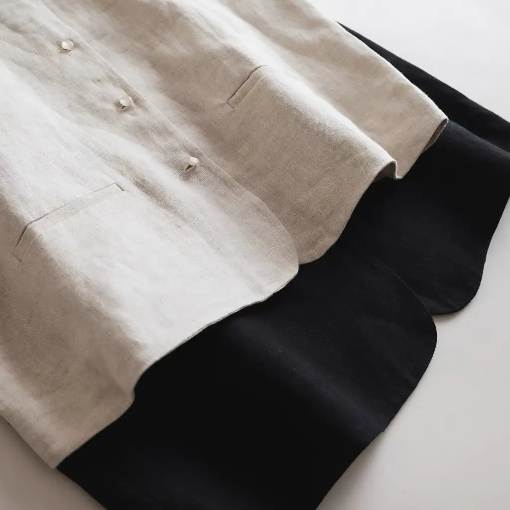 

Women's Linen Sleeveless Jacket Vest Chinese Style round Neck Artistic All-match Elegant Chunchun Seriant for Casual Wear