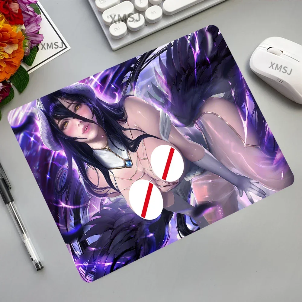 Overlord Albedo Mouse Pad Anime Sexy Girl Computer Office Gaming Accessories Anti-Slip Keyboard Gaming Mousepad PC Gamer Deskmat