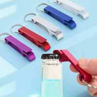 5Pcs Multi-Functional Aluminum Bottle Opener Keyring Mini Can Opener Key Collectors for Home Bar Party Kitchen Tools