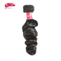 Ali Queen 10A Unprocessed Raw Bundles Human Hair Loose Wave Bundles Original 100% Natural Human Hair Extensions Hair Weave 1Pcs