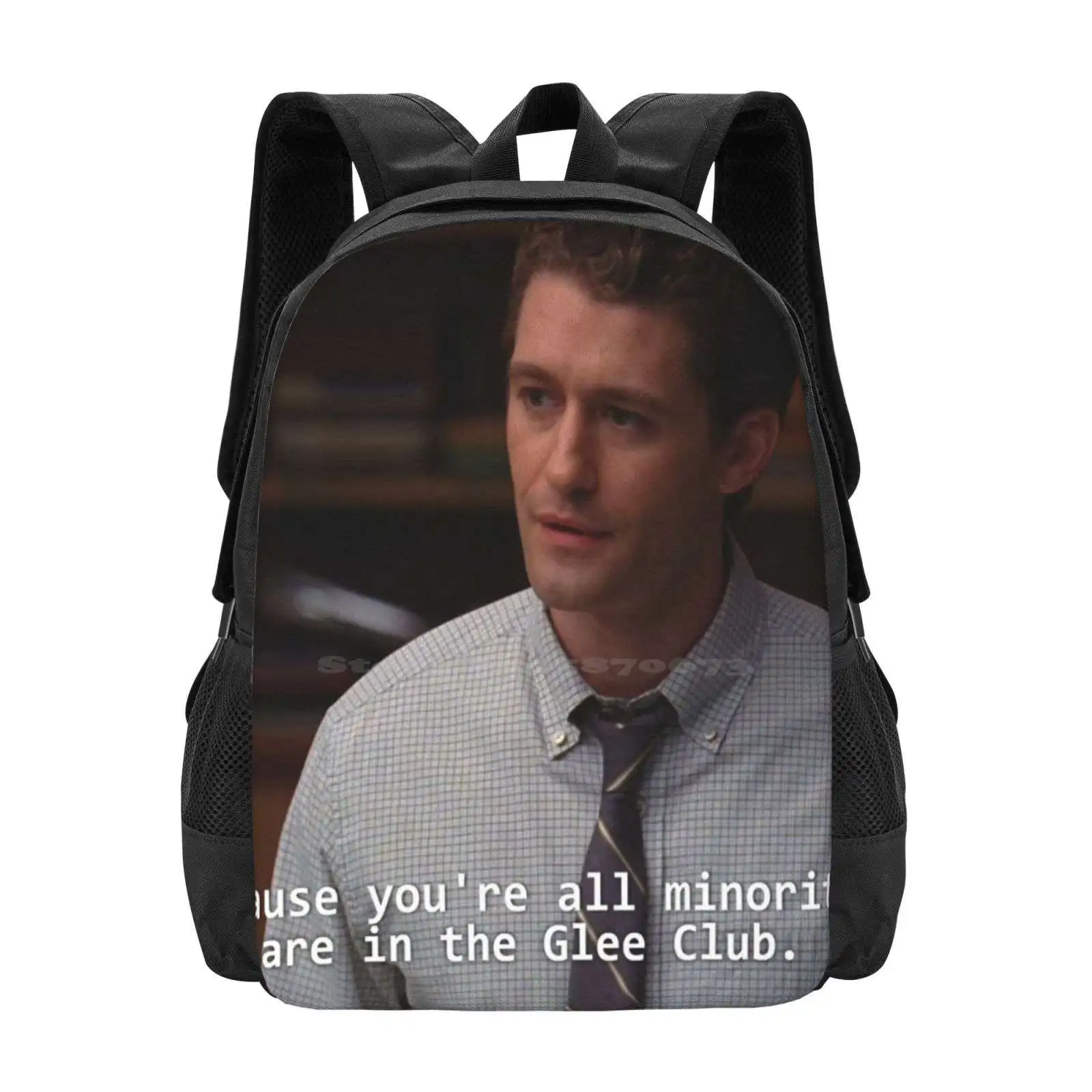 Because You'Re All Minorities. You Are In The Glee Club Teen College Student Backpack Pattern Design Bags Will Schuester Youre