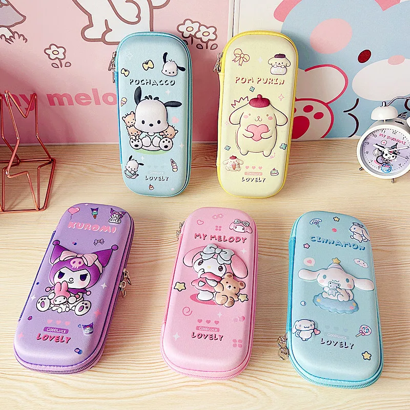 سانريو سلسلة طالب صندوق رصاص سعة كبيرة الإبداعية الكرتون الملونة ثلاثية الأبعاد مقلمة تخزين القرطاسية لوازم الطلاب هدية #3