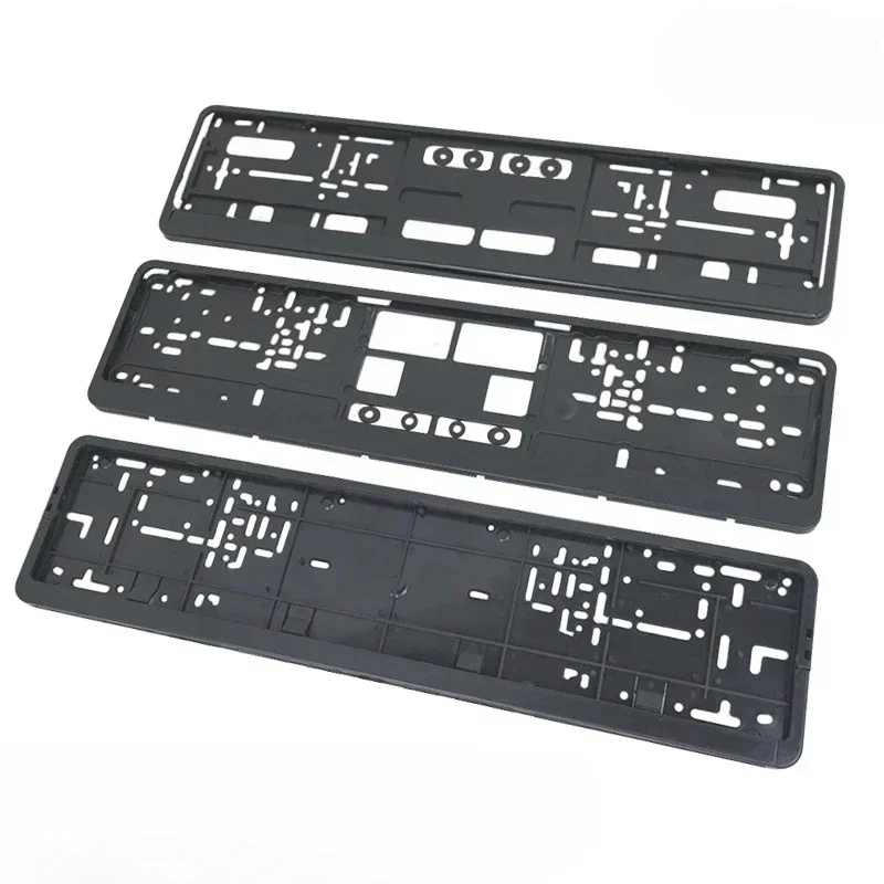 حامل لوحة ترخيص السيارة ، حامل لوحة الأرقام السوداء ، معيار الاتحاد الأوروبي ، غطاء الإطار ، مضاد للتآكل ، إكسسوارات السيارات ، 1: 2: #5