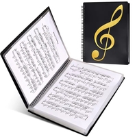 Flexible 40 Pages Piano Music Score Folder A4 Music Book Clip Sheet Note Folder Piano Paper Sheets Music Binder For Practice
