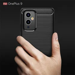 Oneplus 9 LE2113 LE2111 Case Carbon Fiber Soft Silicone TPU Cover Shockproof Case For Oneplus 9 Oneplus9 LE2110 LE2117 LE2115