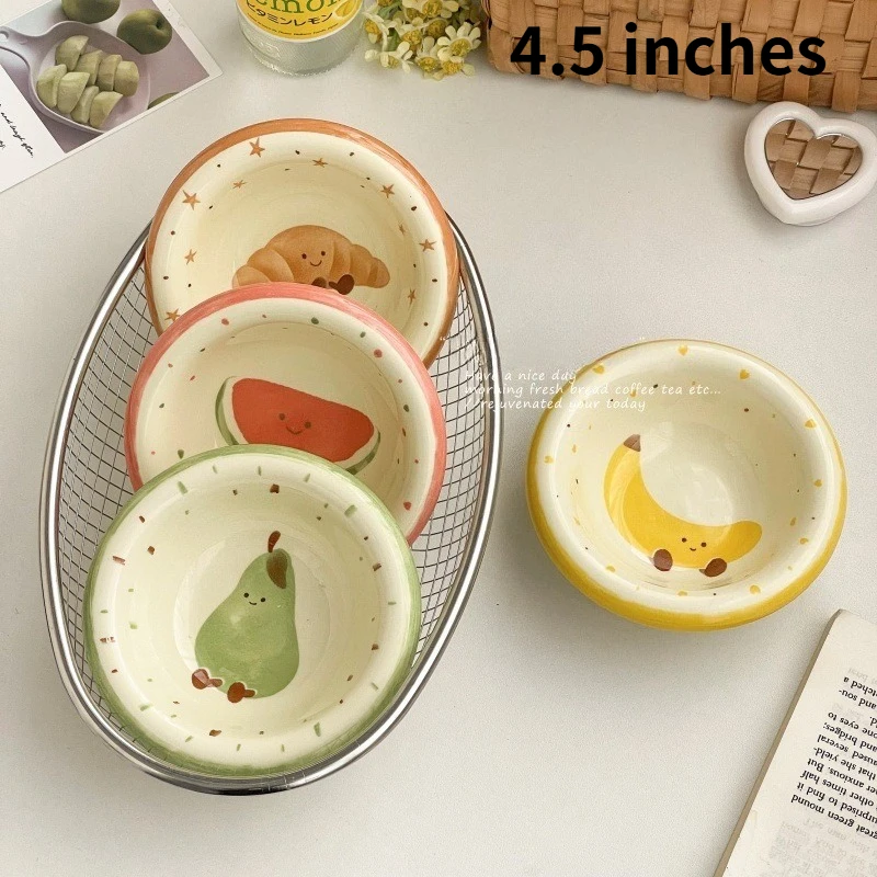 Cute Underglaze Colored Ceramic Small Dishes,High Aesthetic Soy Sauce and Vinegar Flavored Dish,Exquisite Snack Plates,soup Bowl