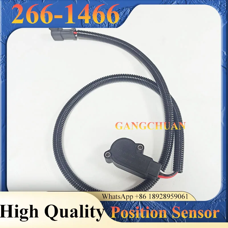 Alta calidad 266-1466 2661466   Sensor de posición del acelerador con enchufe triangular para piezas de excavadora C7 C10 C12 C13