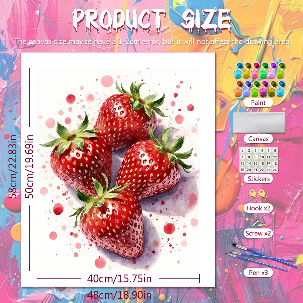 Painting By Numbers Strawberry - đánh giá và giá Diy Elektronik