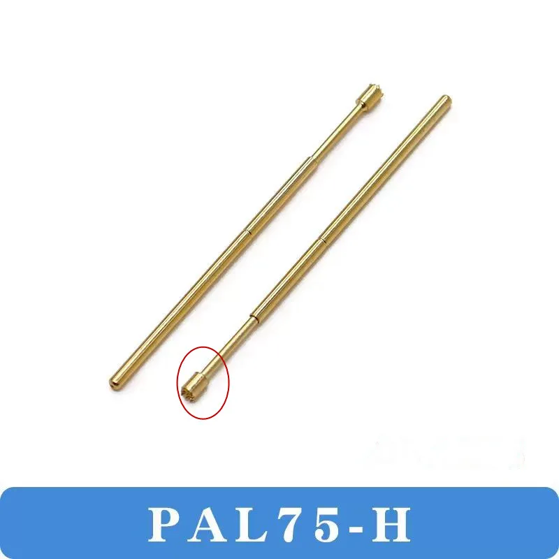 

100PCS/pack Gold Plated PAL75-H2 Nine-claw Plum Head Spring Test Probe Outer Diameter 1.02mm Length 33.35mm PCB Pogo Pin