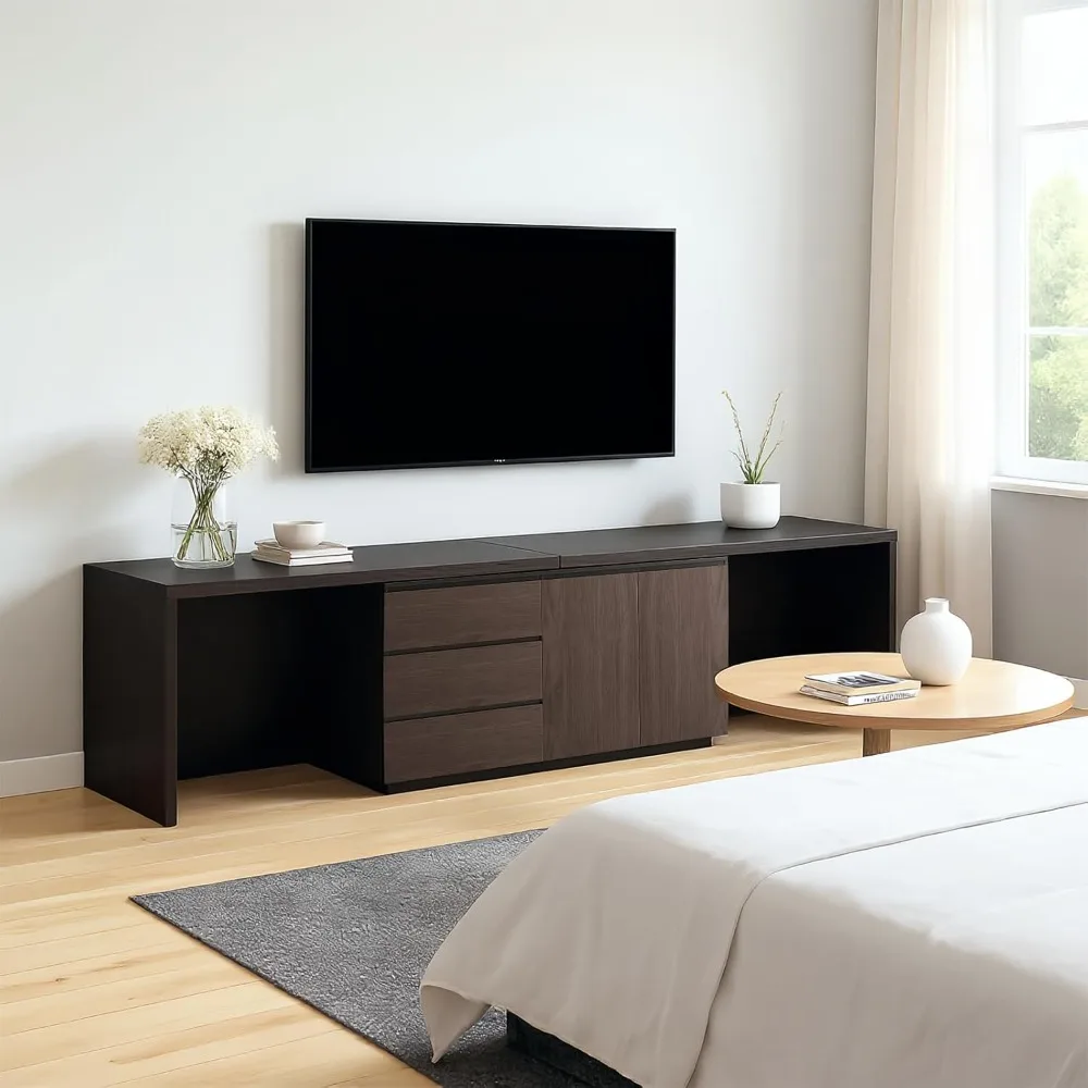 مكتب كمبيوتر طويل للغاية مقاس 135 بوصة، طاولة لشخصين مع 3 أدراج وبابين للخزانة، طاولة تعلم لمحطة العمل المزدوجة للعائلة