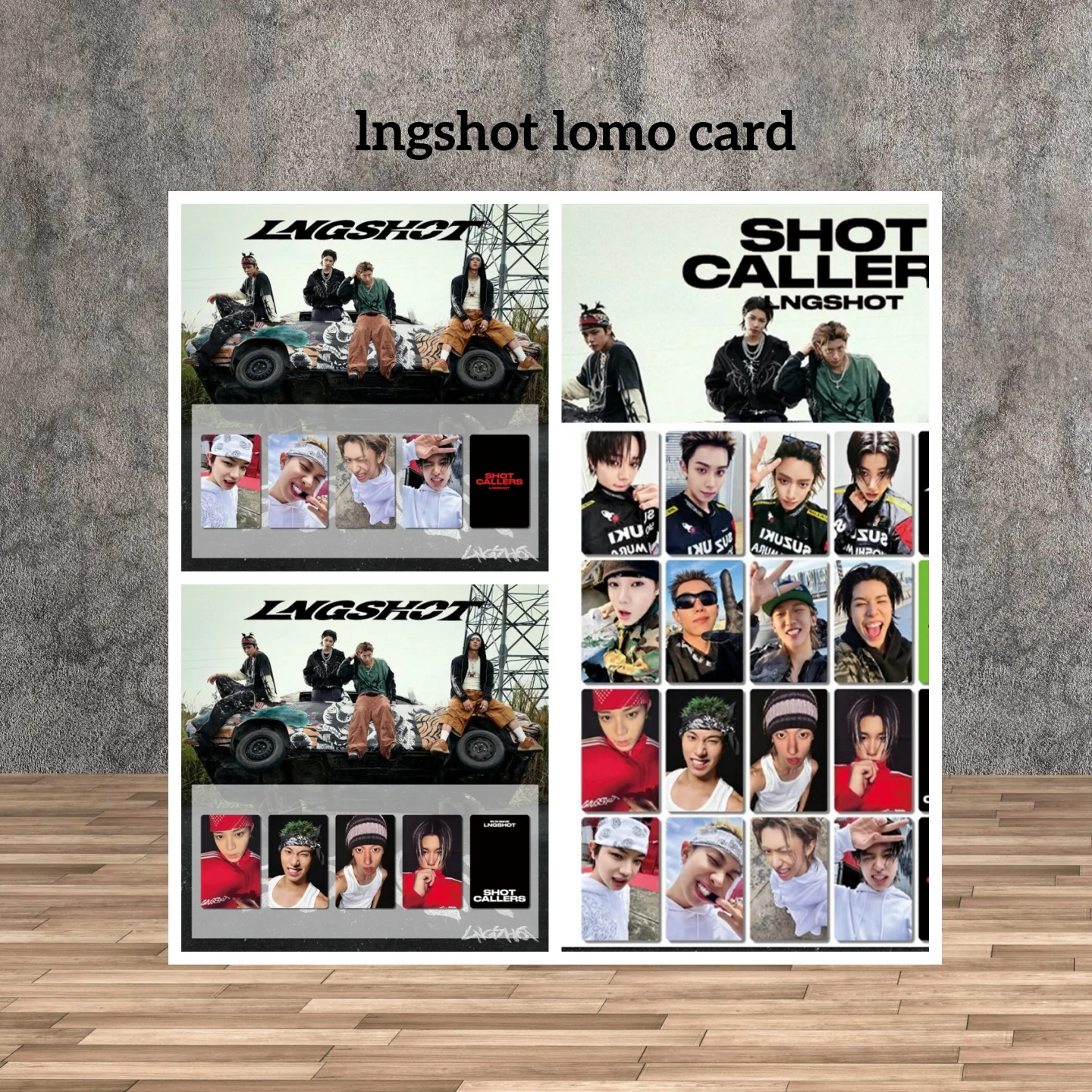 LNGSHOT Character Props SHOT CALLERS Glossy Photocards 4Pcs/Set High Quality Double Sides Printing LOMO Cards Ohyul Woojin Gifts