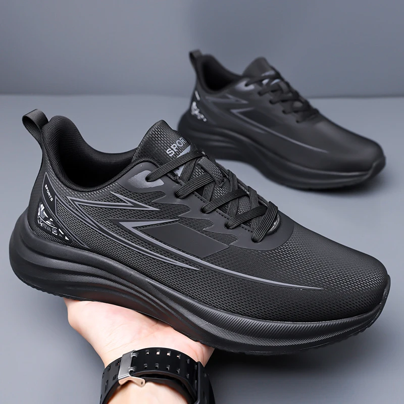 

Men's Running Shoes Breathable Lightweight Thick Cushioning Sole Sneakers Shock-Absorbing Athletic Sports Shoes for Men Women