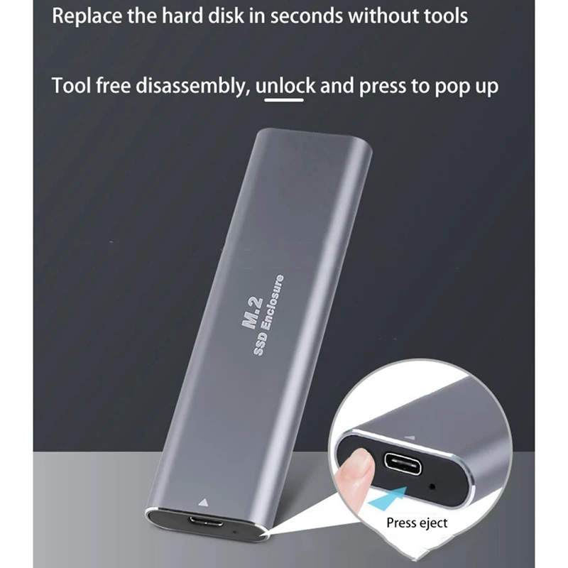 M.2 NVME محرك الأقراص الصلبة الضميمة ، ساتا إلى USB ، حالة SSD ، مفتاح M ، M & B-Key ، ساتا B-Key ، M & B-Key ، قرص القرص الصلب للكمبيوتر المحمول