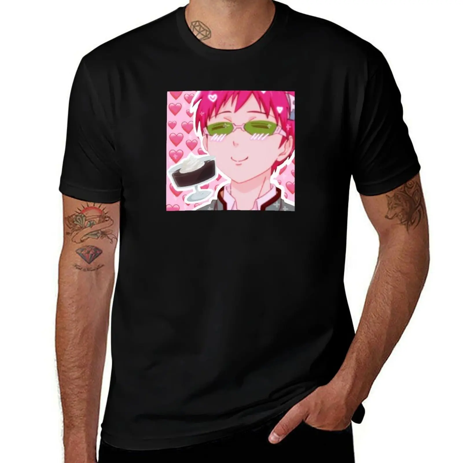 

Aesthetic Saiki K. T-Shirt mens graphic t shirts anime tshirt T-Shirt