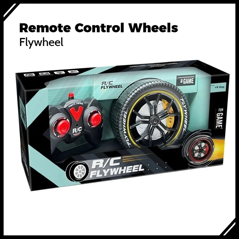 2.4G RC Wheel with Simulated Brake Calipers Cool Electric Remote Control Flywheel Car USB Rechargeable Toy for Kids Boys