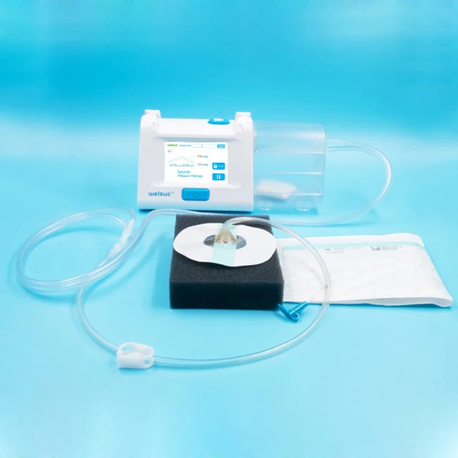 Negative pressure wound therapy dressing kit 20*10cm including black foam tubes with the pad transparent film I/Y connector