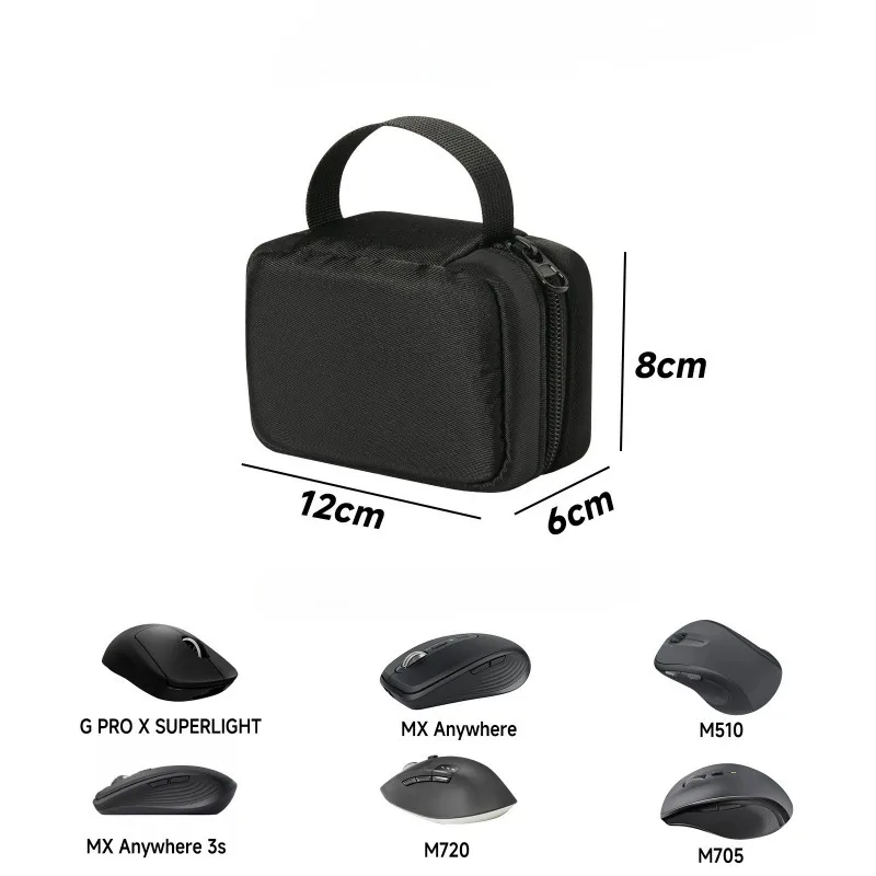 Hard EVA Case for Logitech MX Anywhere 3S/M720/M705 Mouse Storage Bags Shockproof 4-Layer Anti-Scratch Mouse Carrying Holder