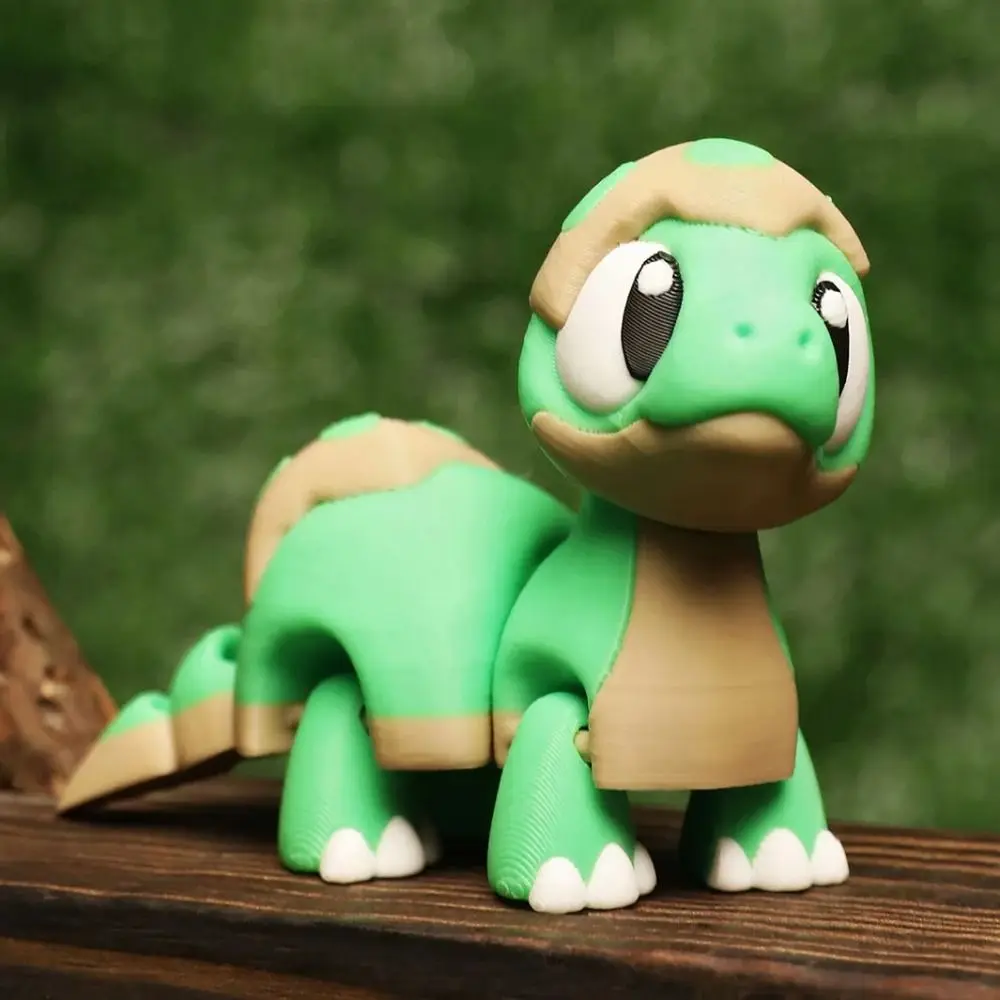 Swinging Simulation Dinosaur Model Joint Movable Collection Little Dragon Animals Ornaments Green Dinosaur Cartoon