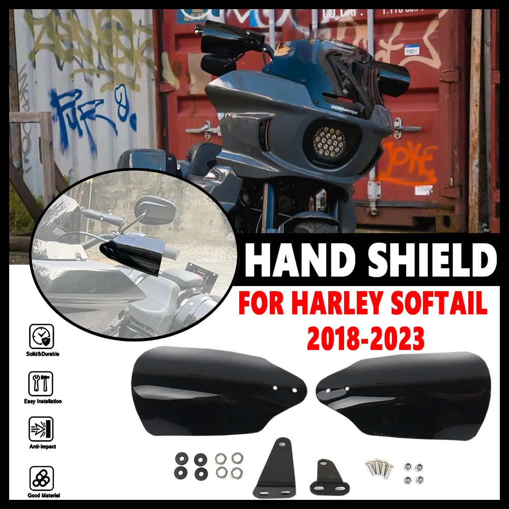 

For Harley Softail Street Bob FXBB FXBBS Deluxe FLDE Low Rider ST FXLRST 18-23 Handguards Protector Hand Shield Cover Motorcycle