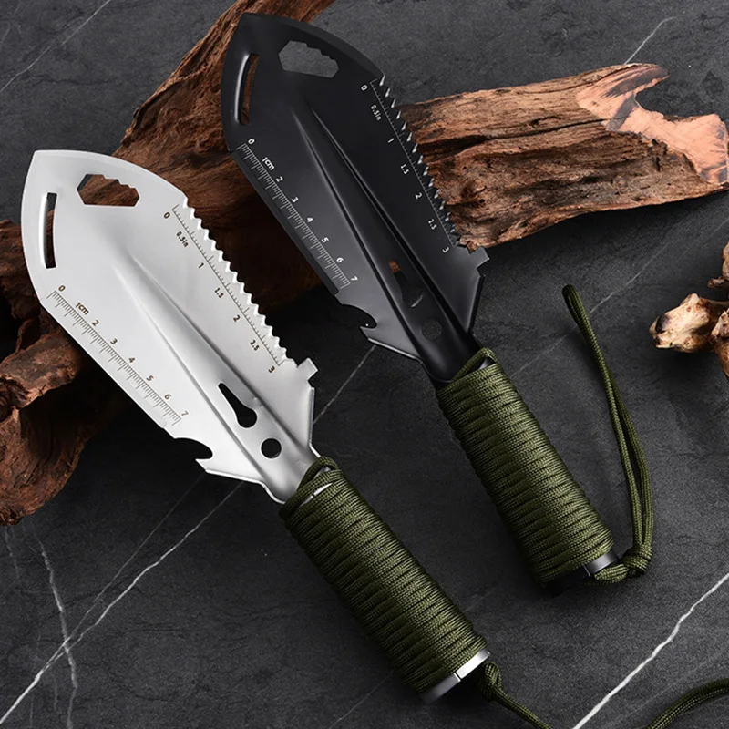 Camping Portable Engineer Shovel, Field Survival Tools, Outdoor Stainless Steel Multi-functional Small Tactical Hand Shovel - view 2