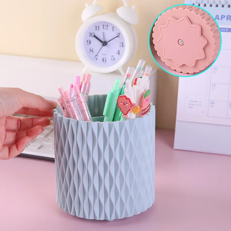 

360 Degree Rotating Large Capacity Student Desktop Tool For Organizing Pen Holders, Portable Brushes, Storage Boxes, And Tubes