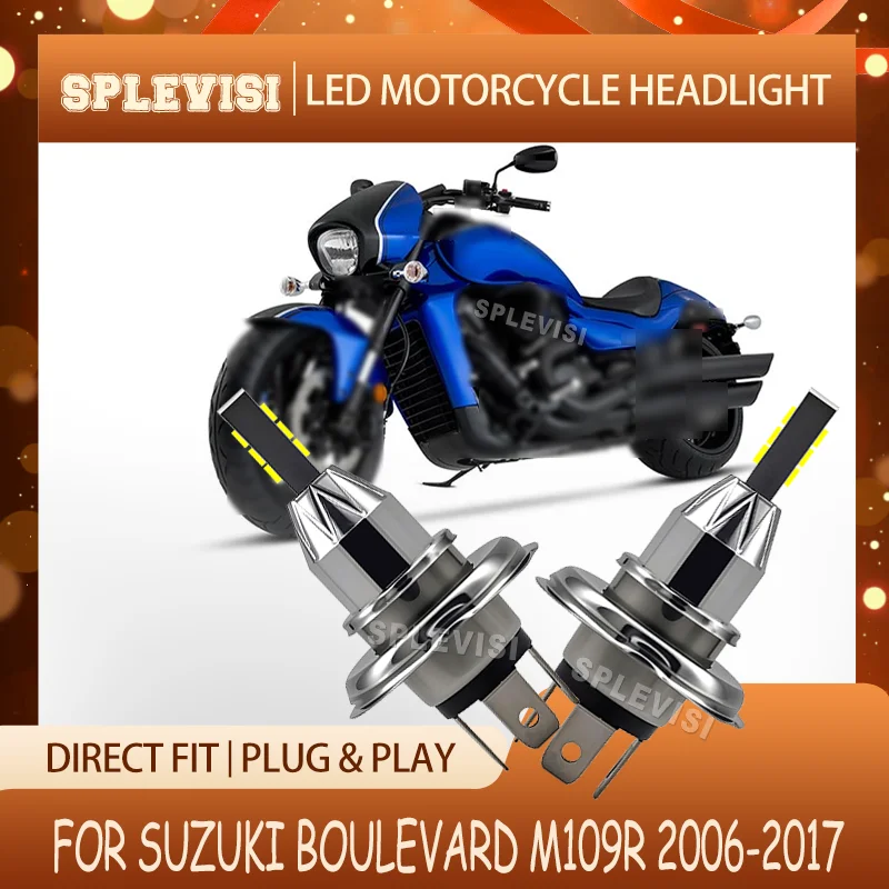 

Fanless Aluminum H4 LED Motorcycle Headlight For Suzuki Boulevard M109R 2006 2007 2008 2009 2010 2011 2012 2013 2014 2015-2017