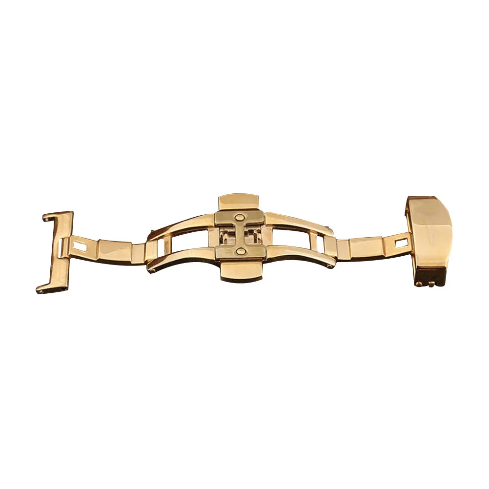 20Mm Steel Automatic Butterfly Clasp Watch Band Fastener Prevents Strap Wear Adds Elegant Luxury Feel Smooth Comfortable Design