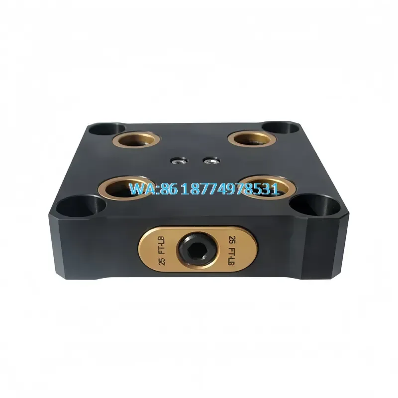 Wmwmnu for Double Station Zero Point Self Centering Vise Square Plate 5 Axis CNC Milling 103.5x103.5x25mm Manual