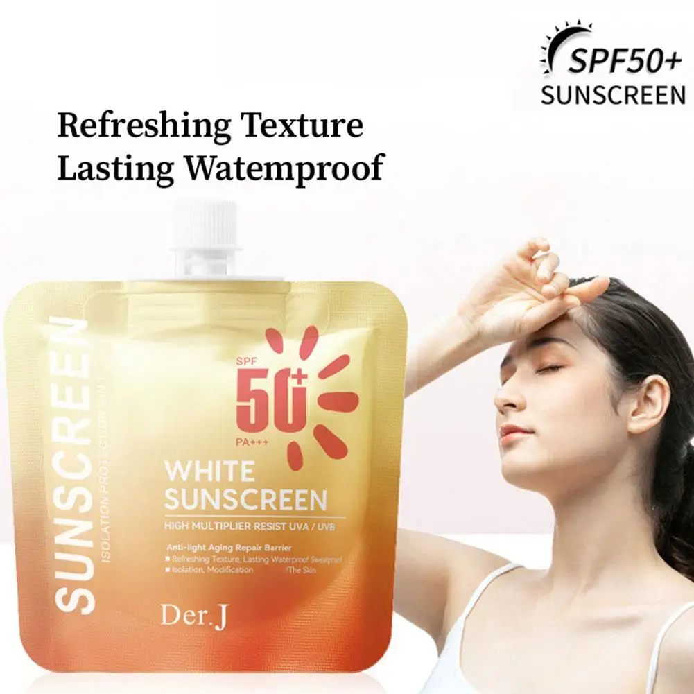 ครีมกันแดด30กรัม SPF50พิเศษ + ยูวีแยกยาวนานป้องกันน้ำมันครีมเพิ่มความชุ่มชื้นไวท์เทนนิ่งครีมกันแดด R2V8ควบคุมแสงแดด