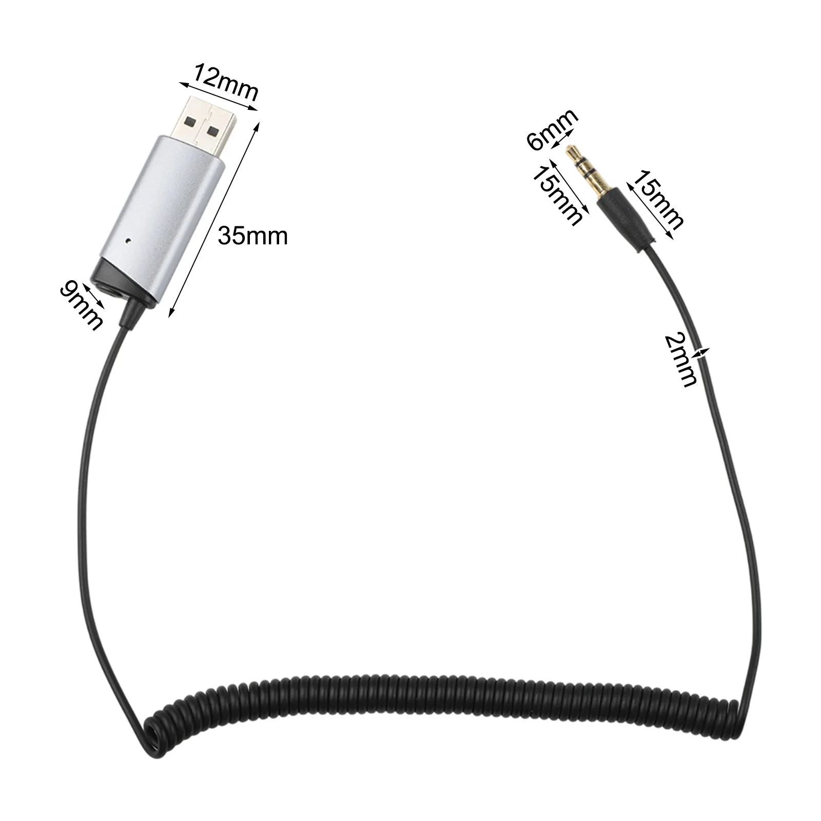 Condução no carro entretenimento dongle de áudio sem fio multi-função adaptador de controle de música receptor estéreo construção de liga de zinco