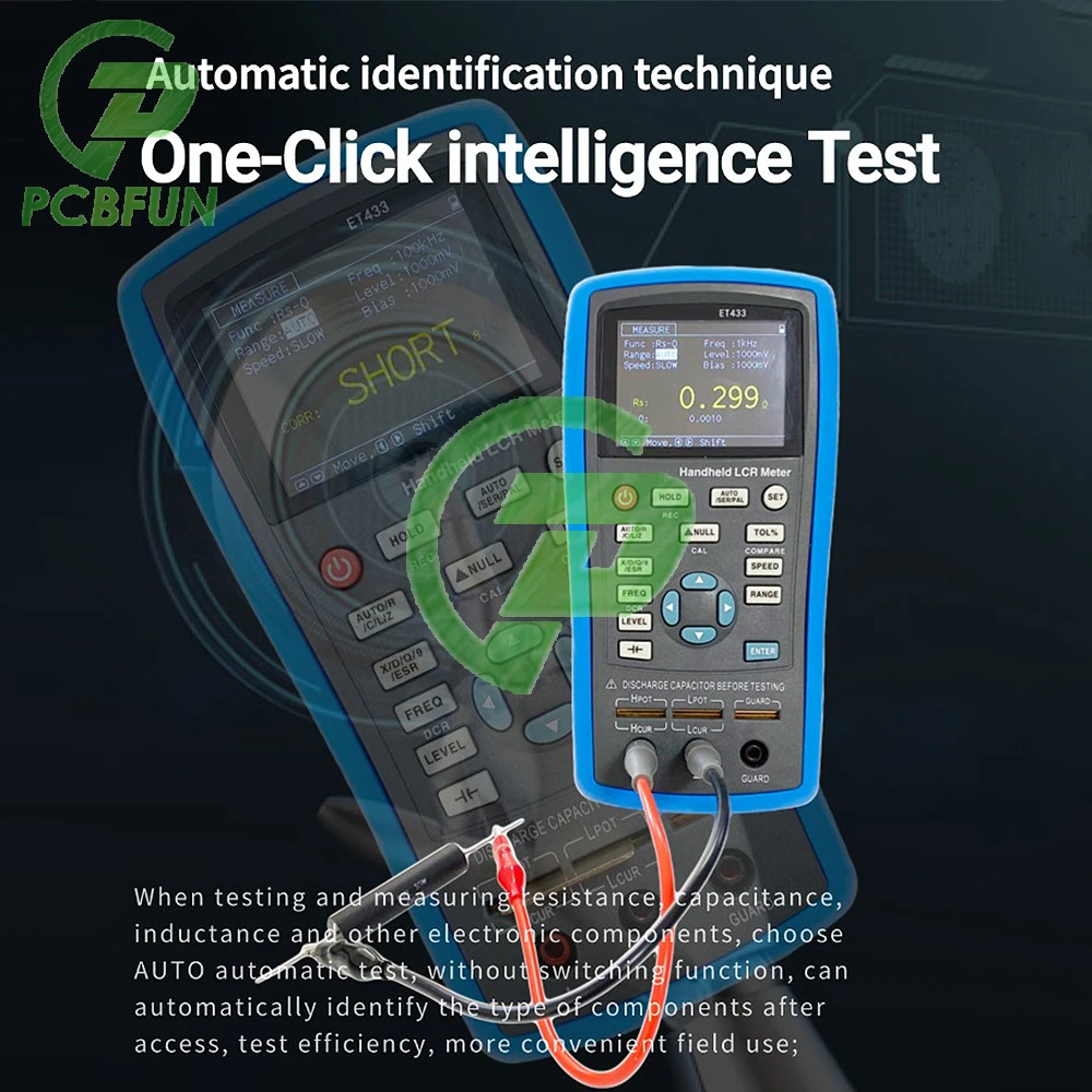 

High-precision Capacitance Inductance and Resistance Meter Tester Continuously Adjustable Handheld LCR Digital Bridge